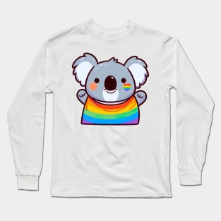 Gay Pride Chibi Koala Bear Long Sleeve T-Shirt